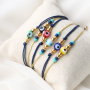 Sutiles pulseras con abalorios ojo turco/nazar