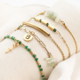 Preciosas pulseras y cadenas con el jasseron acero inoxidable