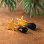 Estos pendientes y angelitos de invierno los puedes hacer con los abalorios Polaris Elements gota y cuentas facetadas.