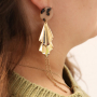 Ideas creativas para pendientes con colgantes y entrepiezas doradas y plateadas