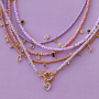 Collares minimalistas con abalorios rocalla de cristal