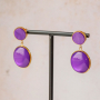 Pulseras y pendientes coordinados con cabuchones