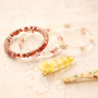 Pulseras de flores secas con pinzas para el pelo a juego