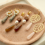 Trucos para pendientes de moda con abalorios de piedra natural gota