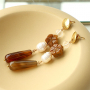 Trucos para pendientes de moda con abalorios de piedra natural gota